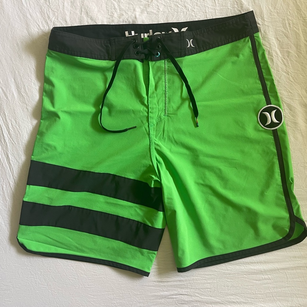 Hurley Phantom Men's Lime Green Surf Shorts